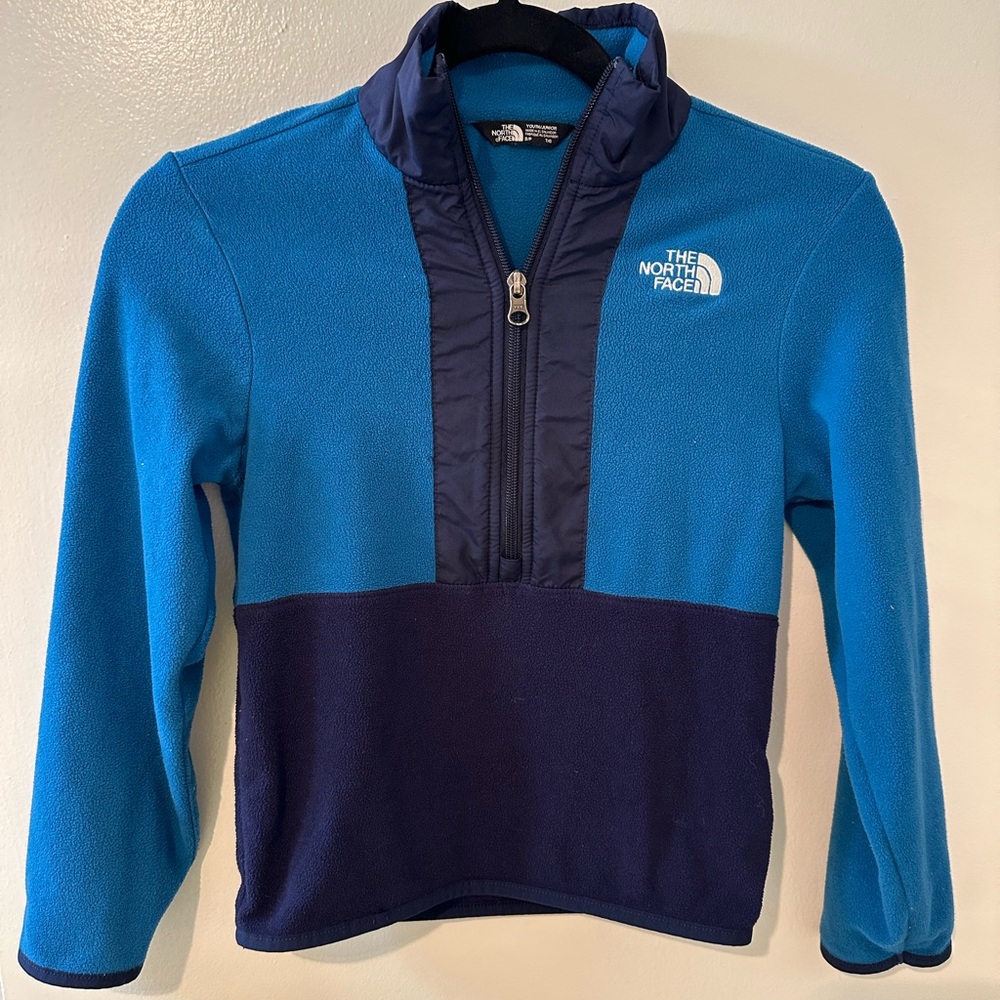 The North Face Kids Two-Tone Blue Fleece Hoodie